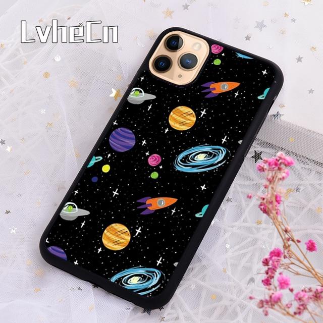 LvheCn Cartoon Planets Stars Phone Case Cover For For iPhone 17 Air 13 12 14 15 16 Pro Max Plus