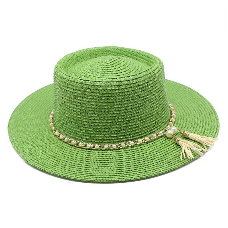 New Women Hats Summer Sun Straw Hats Outdoor Beach Panama Jazz Hats Leisure Vacation Dress Cap Sombreros De Mujer