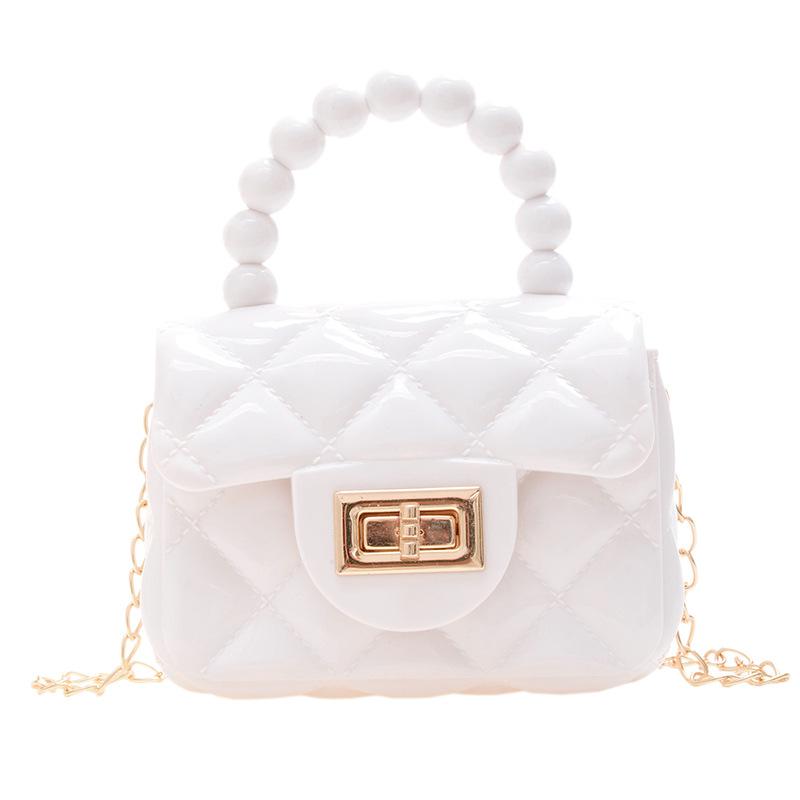 

Popular super hot transparent jelly bag portable mini bag children s small bag girls cute small satchel белый