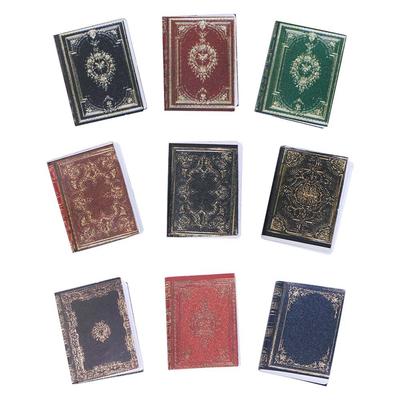 Pretend Play Vintage Retro European Style Miniature Mini Books Notebook Dollhouse Decoration