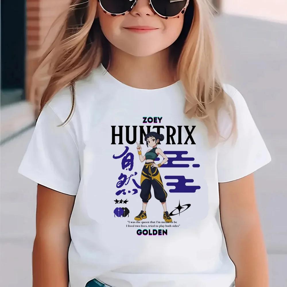 KPop Demon Hunters Kids Clothes 2026 Hot Anime T-shirt Harajuku Girls Casual T-Shirt Fashion Movie T Shirts