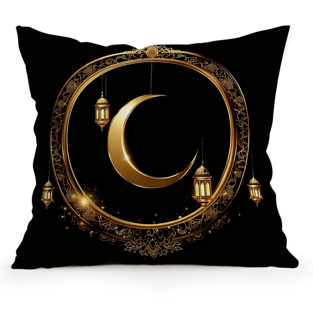 ramadan golden lantern moon Cushions Pillowcase Polyester Cushion Cover Throw Pillow Pillowcover Home Car Sofa Decor