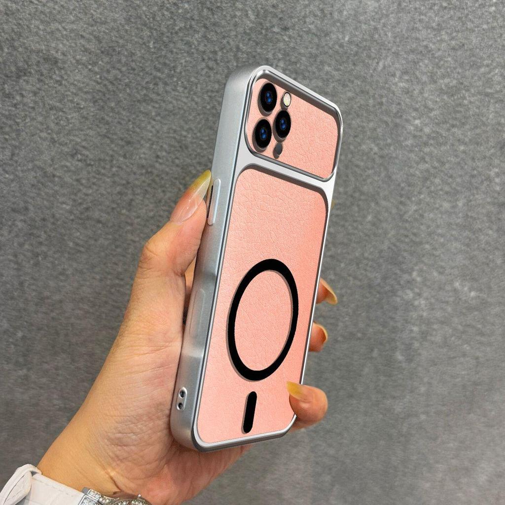 Metallic Finish Magnetic TPU Phone Case for iPhone 16 ProMax,15 Pro,14 Pro,13 Pro Shockproof Matte Soft Cover