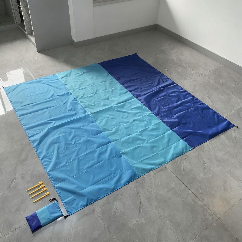 Folding Sandproof Beach Blanket Waterproof Beach Mat Portable Lightweight Picnic Blanket Camping Mat for Travel Hiking Sports
