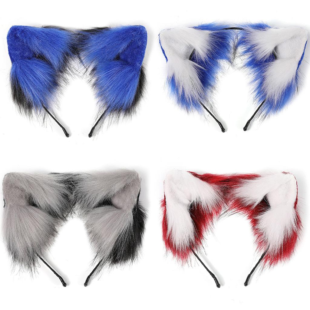 Handmade Plush Headwear Animal Ears Headband Halloween Cosplay Party Supplies