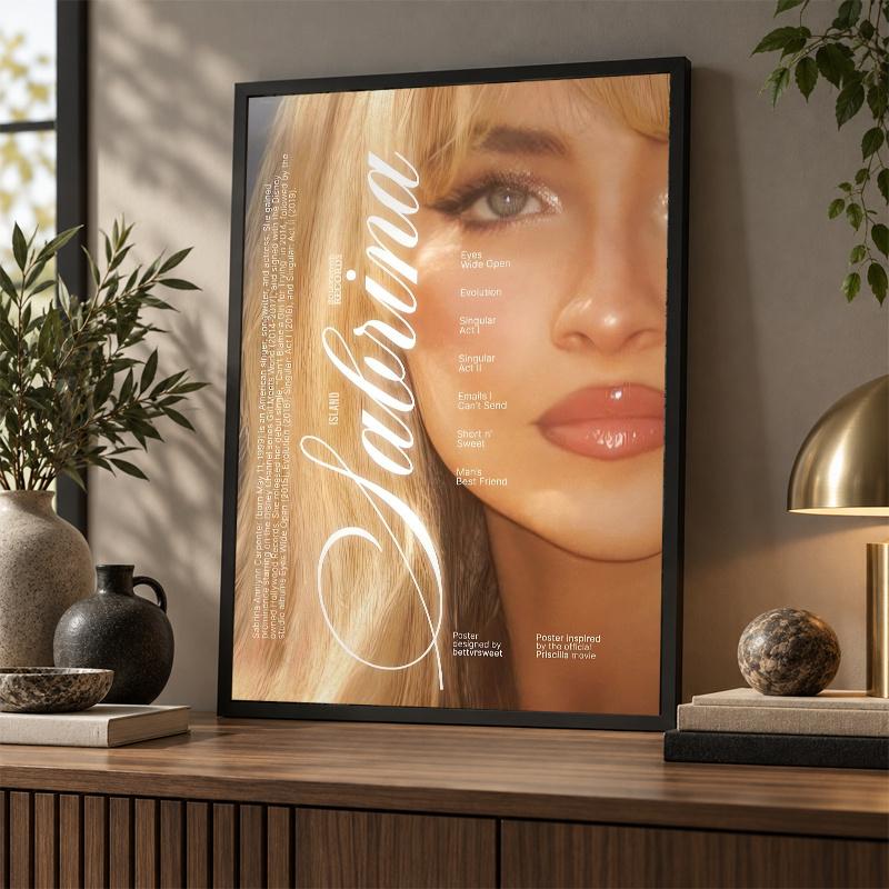 Sabrina Carpenter Diamond Painting Kit 5D Full Drill DIY Diamond Mosaic Wall Art Home Decor