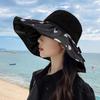 Summer sun protection hat butterfly women hollow anti-ultraviolet big brim sun hat princess wind sun protection bucket hat