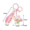 Cute Flower Holding Sheep Keychain Soft Silicone Wrist Strap For Backpack Decor Children Birthday Gifts