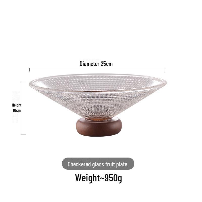 

Тарелка для десерта Happy Tao Luxury из стекла и дерева — идеально подходит для фруктов, закусок и конфет