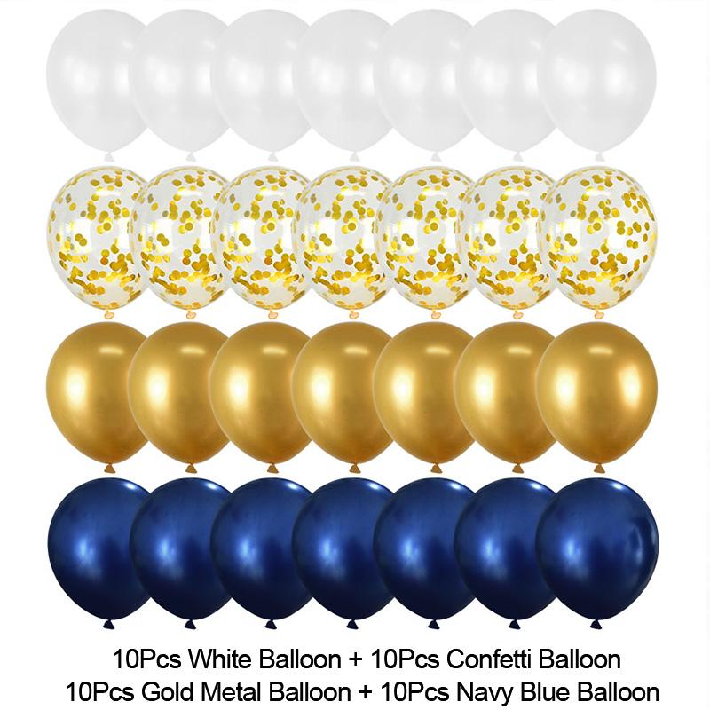 40pcs Navy Blue Balloon Set Wedding Kids Birthday Party Latex Confetti Balloons Garland Graduation Party Decoration Baby Shower