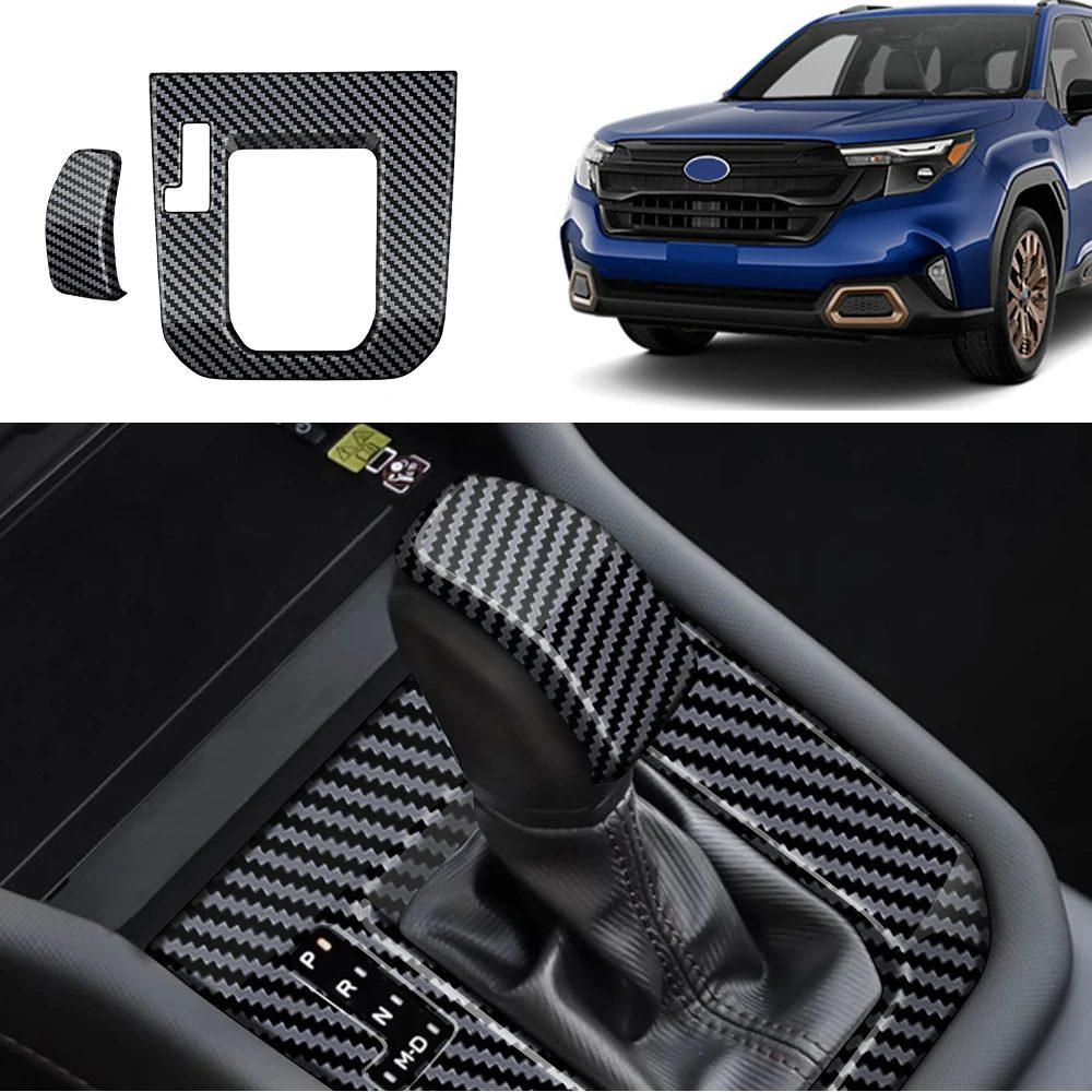 Pro Subaru Forester 2025 ABS Uhlíkové vlákno Kovaný karbonový styl LHD Panel řadicí páky auta Samolepka Kryt hlavice řadicí páky Příslušenství