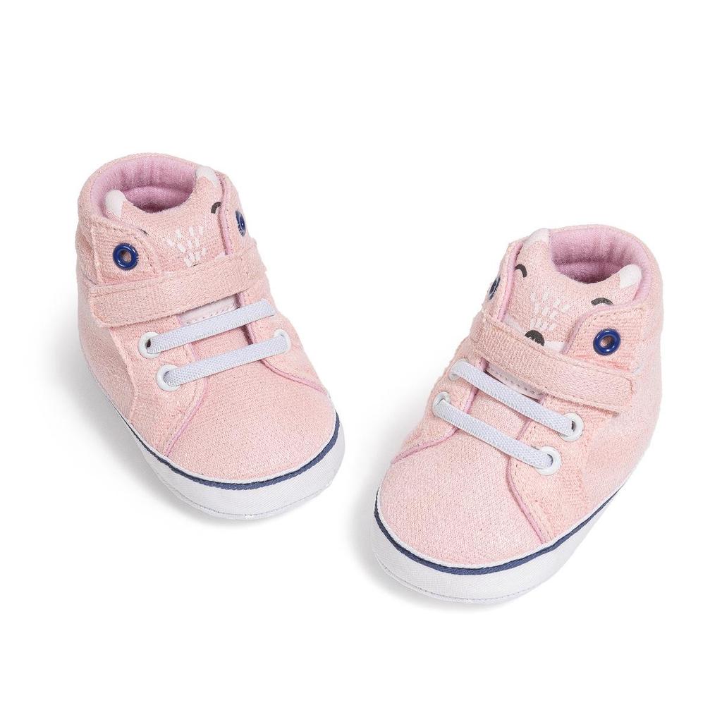 Infant Velcro High-Top Non-Slip Breathable Walking Shoes