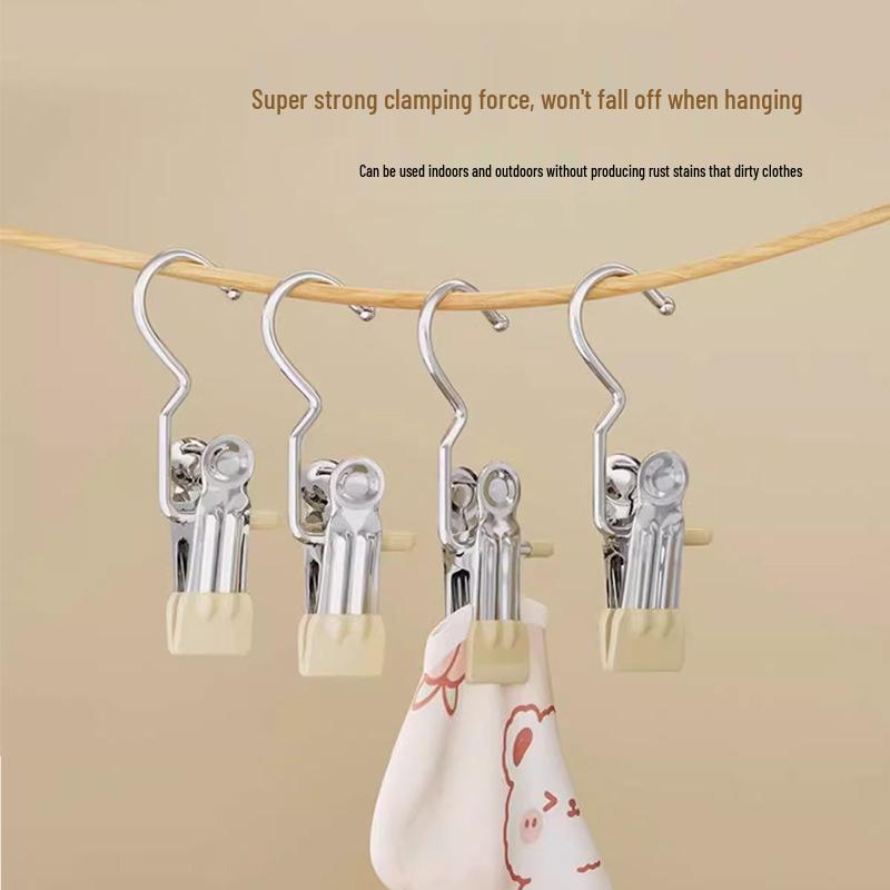 Newcomer Offer: Get 10 Free Shipping! Stainless Steel Seamless Multi-functional Pants Clips and Hooks Rack.