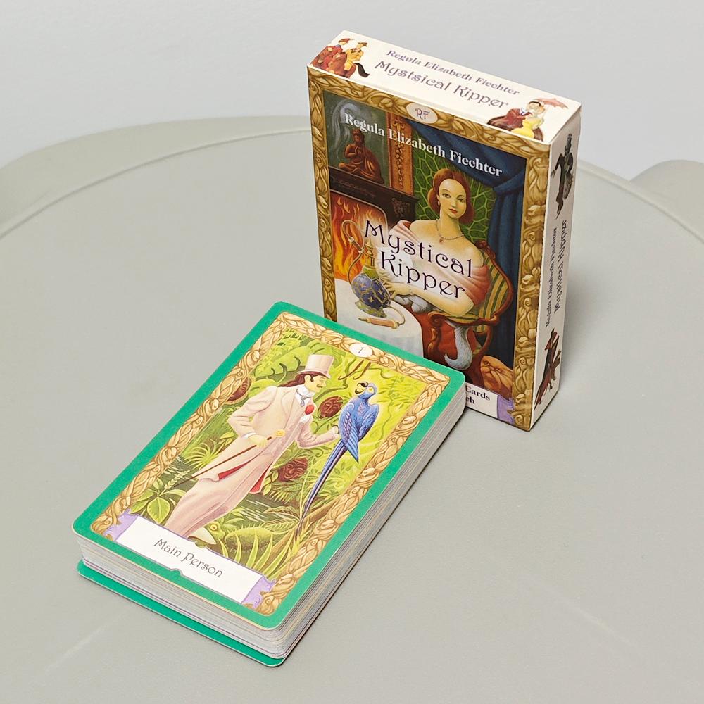 Pachet Kipper Mistic 9*6cm 36 Buc Cărți Oracol cu Cuvinte Cheie Sistem German de Ghicire