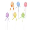 6pcs Foam Artificial Easter Eggs Stem DIY Crafts Simulation Egg Ornament  Happy Easter Decorations