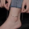 Square Cube Anklet Women's Leisure Niche Design Light Luxury Versatile Simple Foot Jewelry