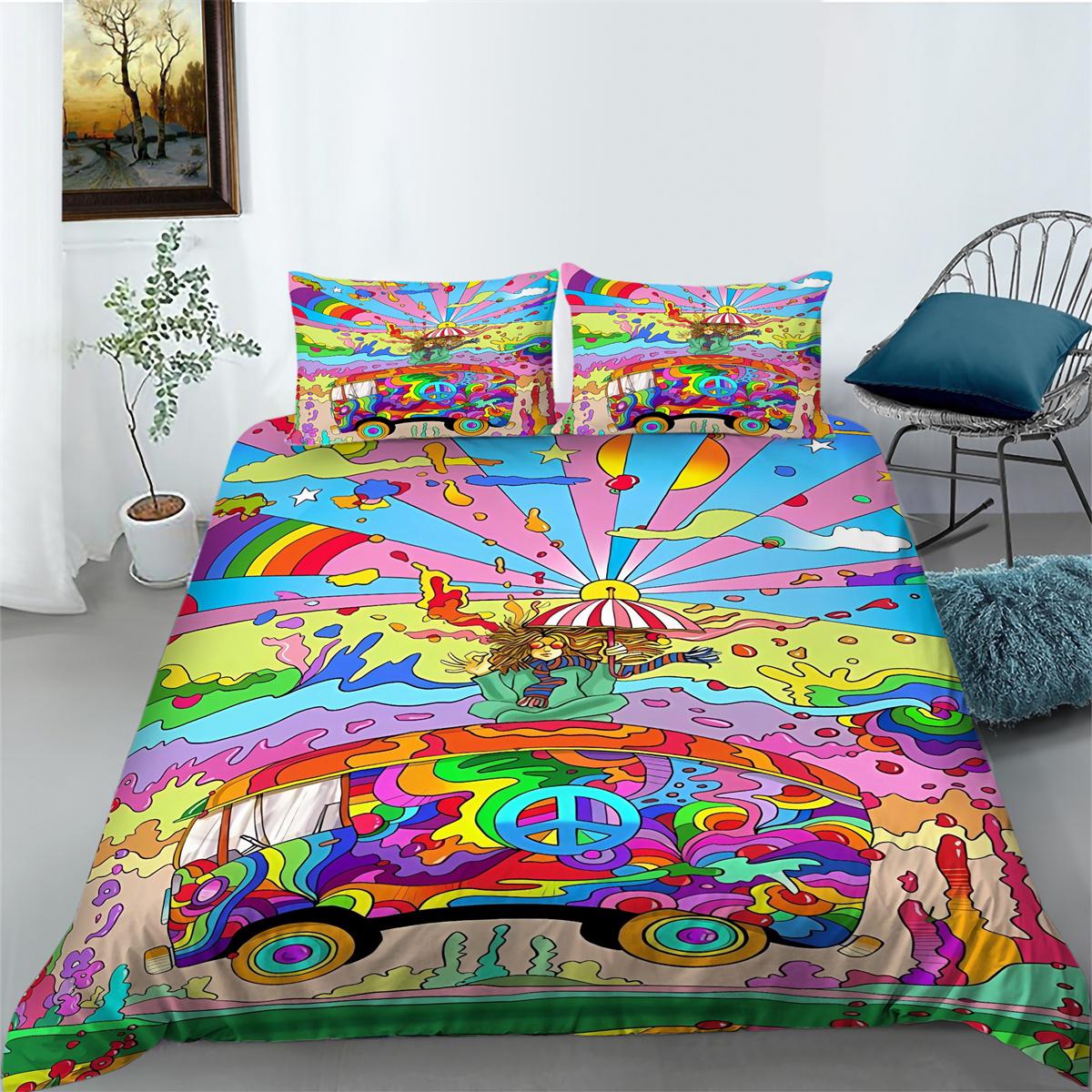 

Постельное белье, костюм с мультяшным рисунком, наволочка, домашнее постельное белье, одеяло, одеяло, комплект Single 135x200cm