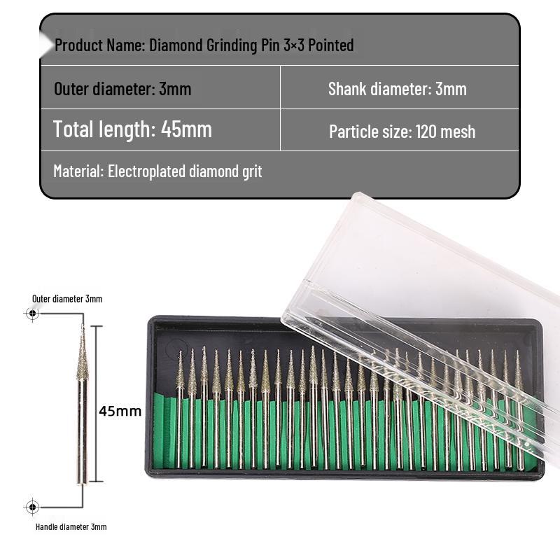 30-teiliges Diamant-Schleifkopf-Set für Jade-Schnitzerei