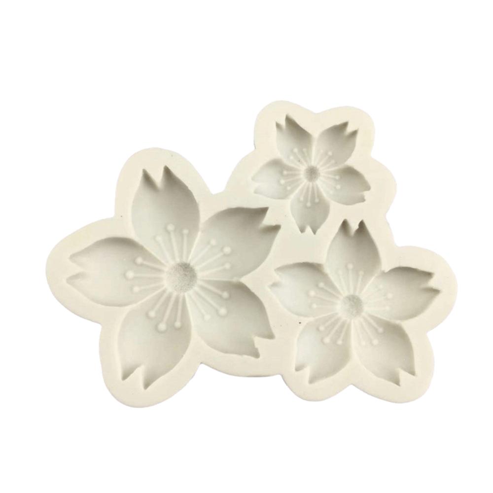 Silicone Cherry Blossom Flower Mold 3D Flower Shape Casting Mold Cake Decoration Sakura Mold