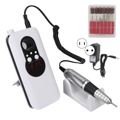 Portable Nail Drill Machine 35000RPM Electric Manicure Polishing Tools for Nail Beauty Salon White 1
