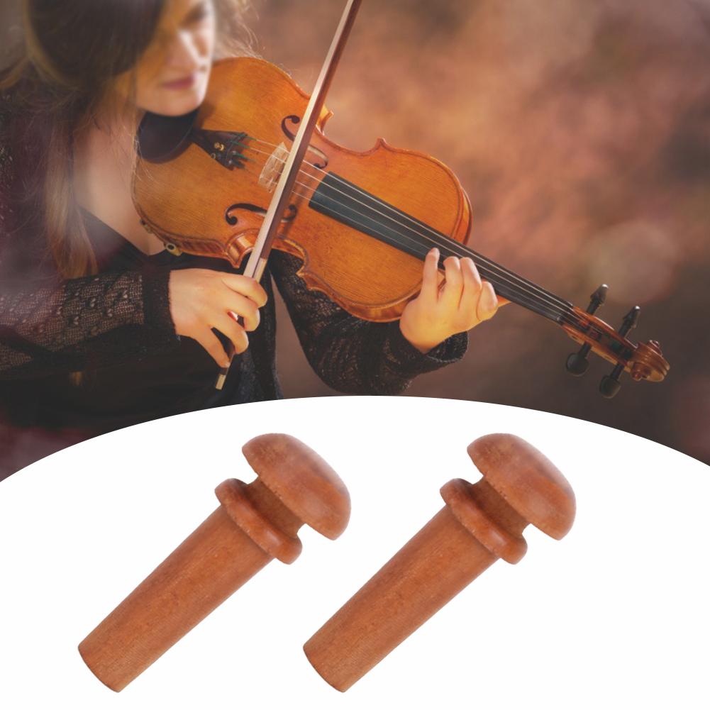 2 Stücke Hochwertige Jujube Holz Violine Schwanz Endpin Musikinstrument Zubehör(Typ B.)