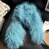 High Quality Winter Double-face Faux Fur Fluffy Wool Chunky Long Scarf for Women Stylish