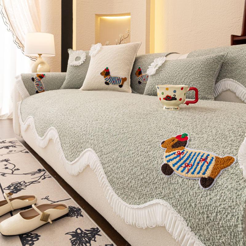 

Бархатный чехол для дивана на четыре сезона, Толстое плюшевое полотенце для спинки, Нескользящий, Чехол для дивана в гостиную, Пылезащитный, Защитный чехол для мебели 45X45cm pillowcase