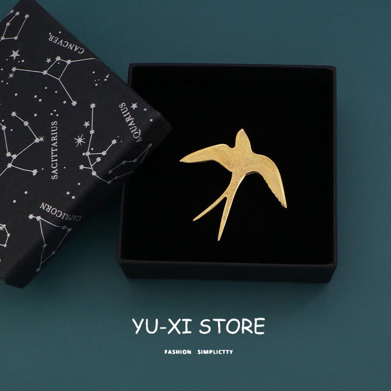 Fliegender Vogel Brosche, hochwertiger exquisiter Paar Anstecker Zubehör Geschenk