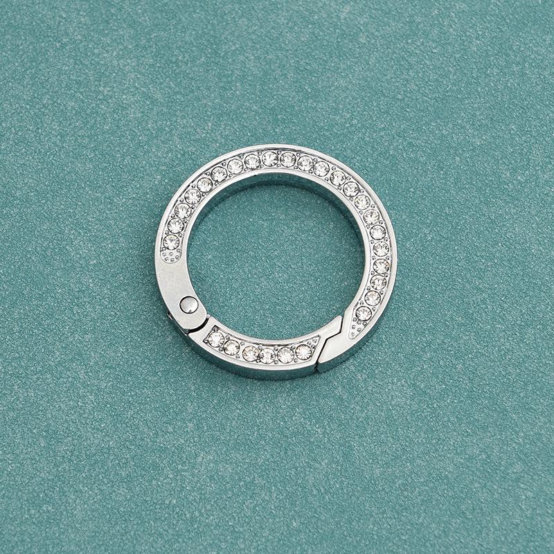Rhinestone Car Keychain with Anti-Lost Number Plate – Stylish Key Pendant for Men and Women