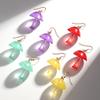 Colorful Clear Mushroom Acrylic Pendant Earrings for Women New Resin Glowing in The Dark Drop Earring Creative Jewelry Gift
