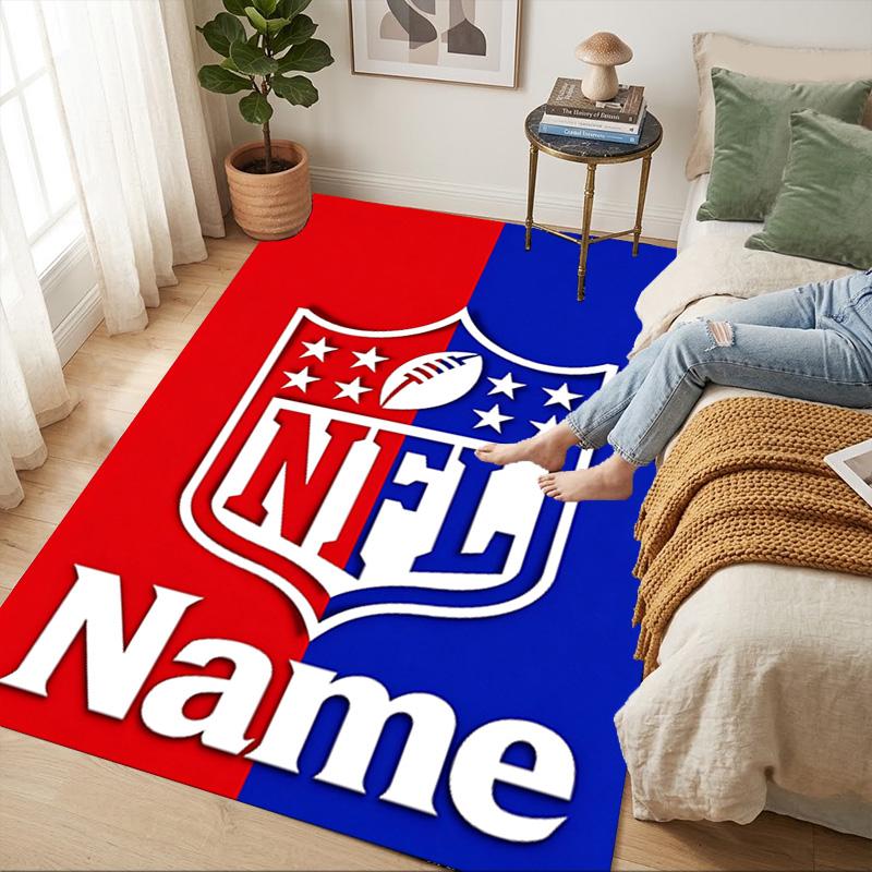 Custom Nfl Name Area Rug Living Room Nonslip Soft Carpet For Bedroom Game Playroom Sofa Office Home Decor Doormat Christmas Gift C103105