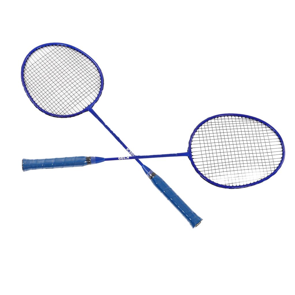 Badminton Racket Lightweight Comfortable Iron Alloy Amateur Double Badminton Racquet Set for Beginner Training