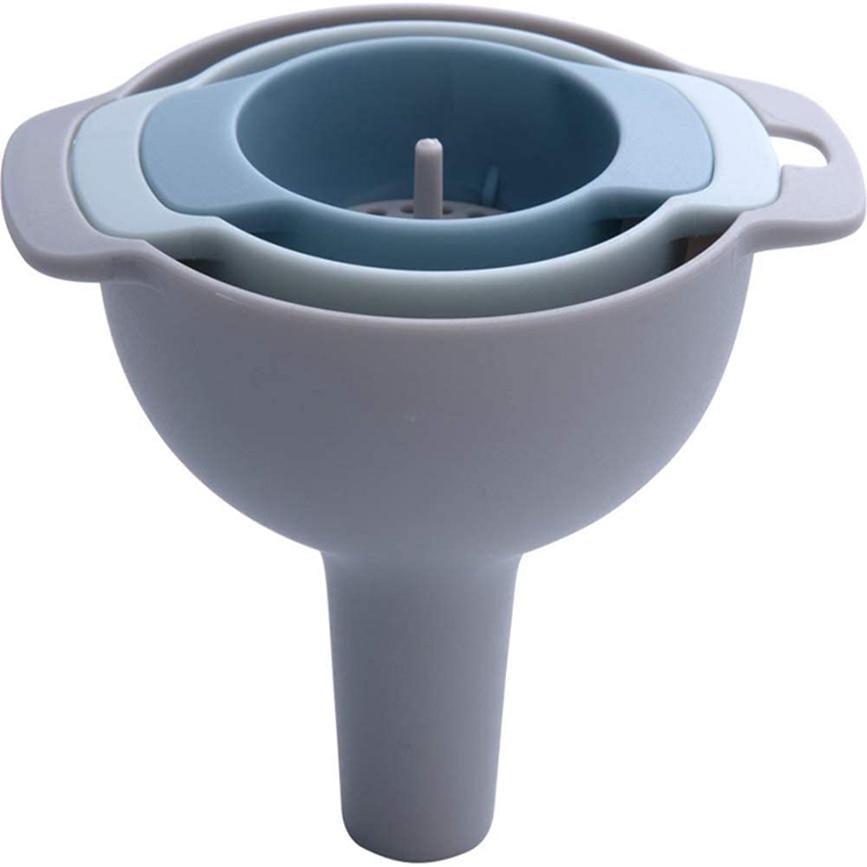4 In 1 Plastic Funnel Set Kitchen Oil Accessories