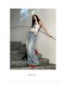 Light Blue High-Waisted Wide-Leg Jeans for Women - Trendy and Slimming Loose-Fit Casual Pants