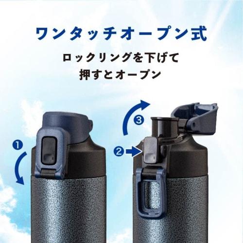 Atlas Water Bottle, 1000ml (1.0 Liter), Insulated, Worker's Bottle, Stainless Steel, Navy, ADWB-1000NV