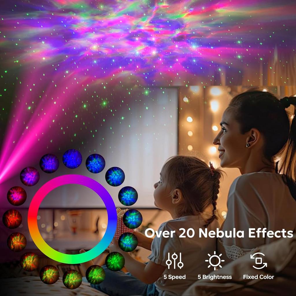 Astronaut Star Galaxy Projector Light Nebula Night Light for Kids Astronaut Space Buddy Projector 20 Nebula Light Ceiling Projector 9 Colors Moon