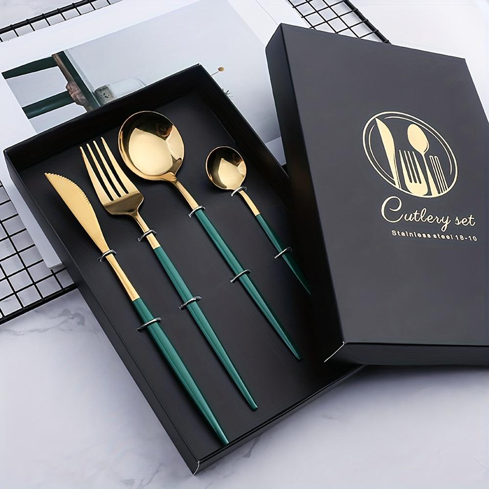 24-Piece Stainless Steel Western Steak Knife Set - Durable, Dishwasher Safe Home Kitchen Tableware Essentials