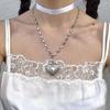 Fashion Alloy Peach Heart Pendant Necklaces for Women Hot Girls Korean Necklace