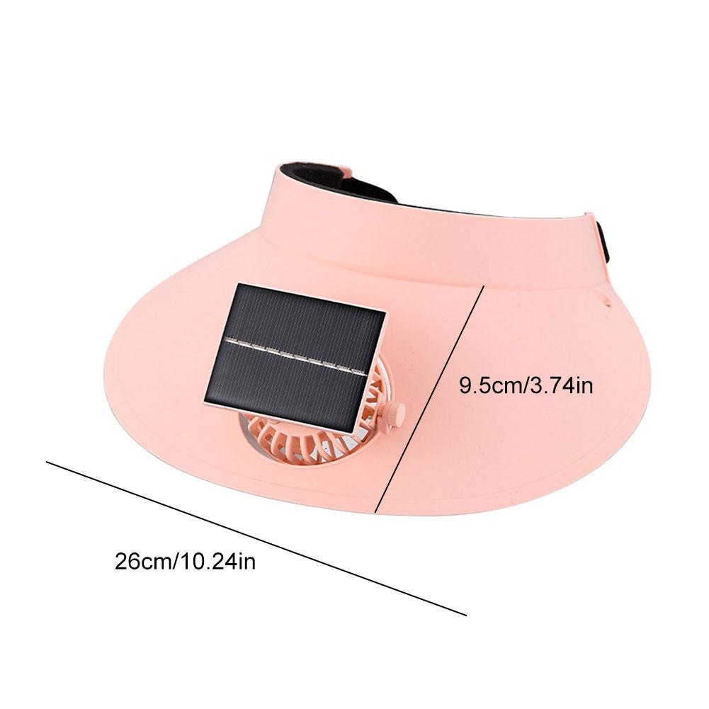 Sun Visor Hat with Fan Solar & USB Charging Sun Protection Hat Breathable Summer Cooling Fan Hat for Outdoor Camping Fishing