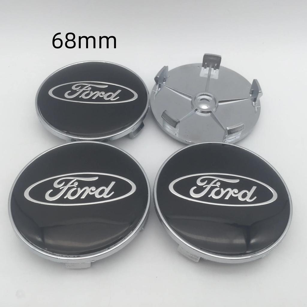Autocollant Voiture Ford 4pcs 3D pour ford 56mm 60mm 68mm Emblème Voiture Cache-moyeu de roue Autocollant de cache Insigne styling auto Accesso