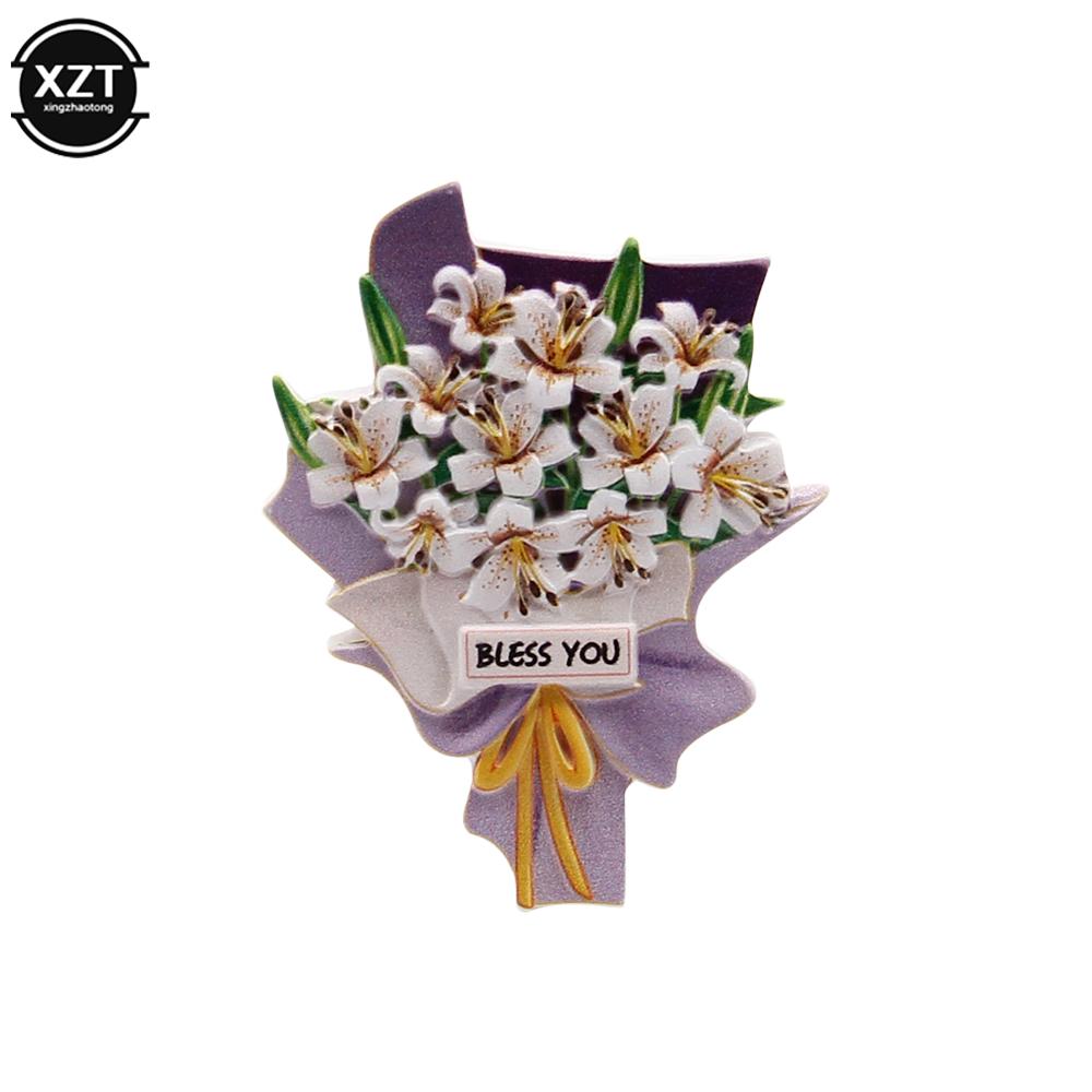 

Creative Magnetic Refrigerator Stickers Children Ice Cream Flowers Three-dimensional Resin Refrigerator Decoration