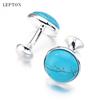 High-End Gem Cufflinks Men'S Turquoise French Shirt Exquisite Business French Shirt Cufflinks Formulated
