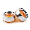 Visor Turn Signal Bezels Trim Ring Lens for Harley Softail Sportster Dyna Touring FLHX,Chrome ABS Motorcycle Indicator Cover 1 Pair