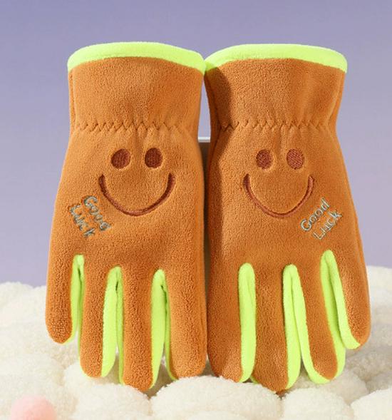 

Детские зимние ветрозащитные перчатки - на бархатной подкладке, толстые, теплые для мальчиков и девочек 6-12 лет, идеально подходят для велоспорта