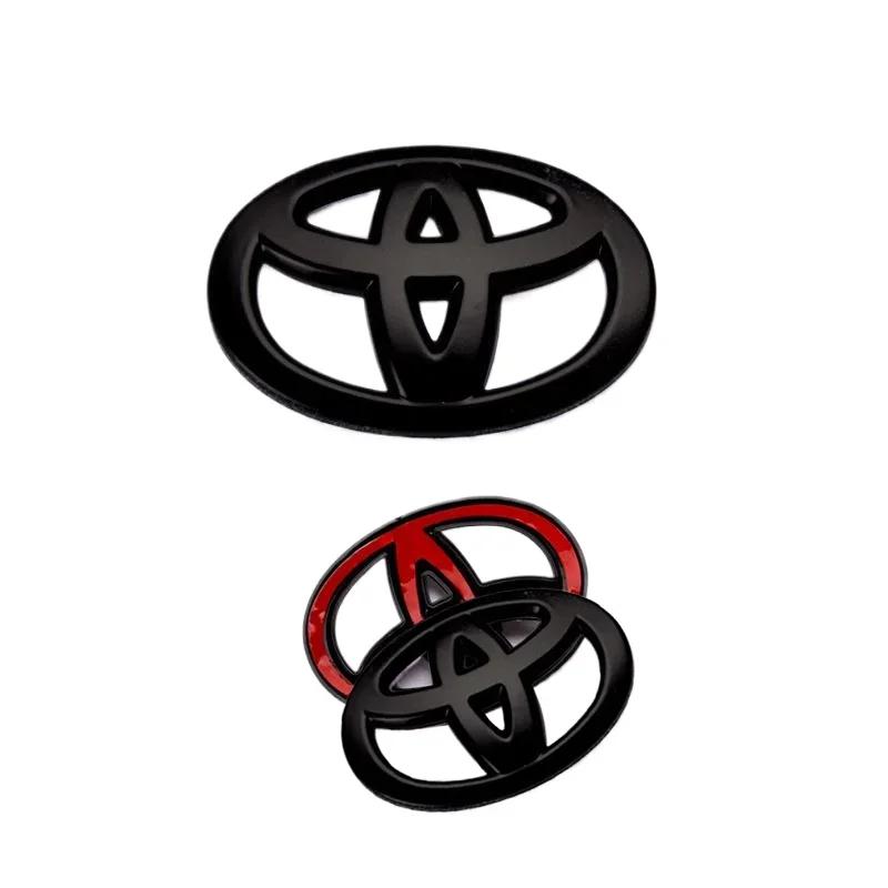 ABS OVERLAY Steering Wheel Car Logo For Toyota Camry Reiz Coorolla RAV4 CHR AYGO PRIUS Yaris Crown Airbag Car Logo Sticker Label