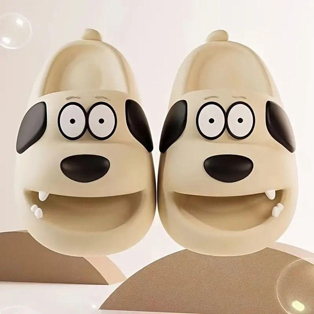 Cartoon Dog Pillow Slides Adorable EVA Slippers Casual Comfortable Sandals  Indoor/Outdoor