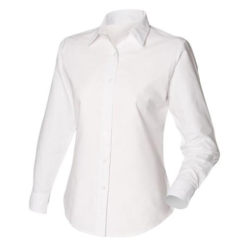 Henbury Womens/Ladies Long Sleeved Classic Oxford Work Shirt