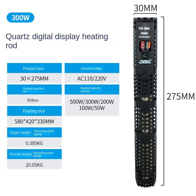 Încălzitor Submersibil Acvariu 220V Acvariu Afișaj LCD Digital Reglabil Tijă Încălzire Apă Control Temperatură Constantă 500W