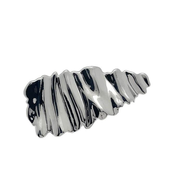 High-Quality Pleated Alloy Geometric Hair Clip - Irregular Shape Hair Accessory