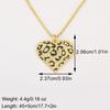 Nidin Trendy Copper Cubic Zirconia Love Heart Pendant Necklace For Women Fashion Personality Pattern Clavicle Chain Jewelry Gift